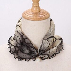 Elegant Black and Cream Scarf stunning design perfect for vacation 😊😊🥰